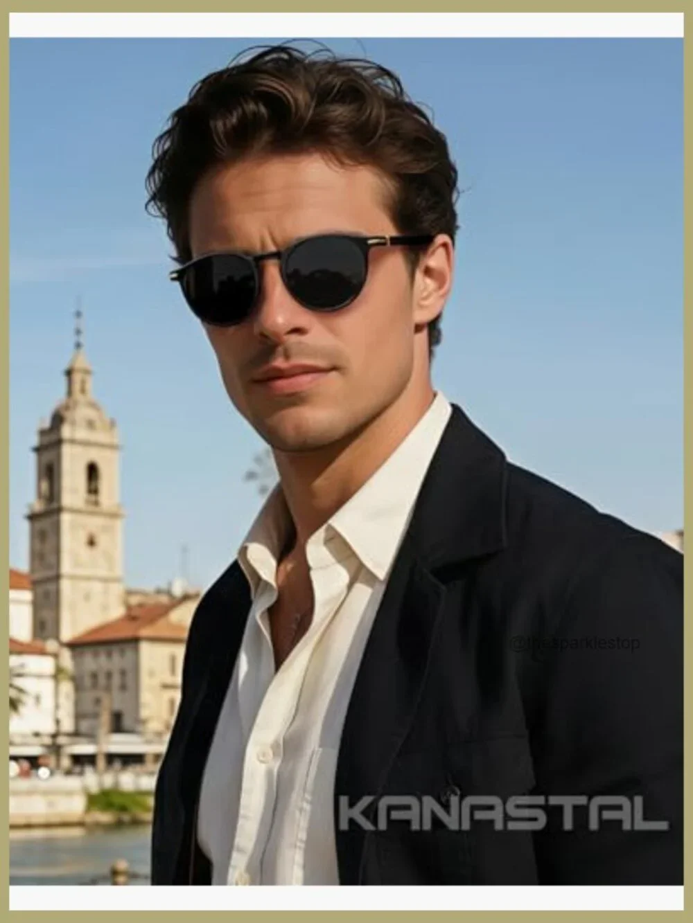 TR90 Frame Acetate Temples Polarized Sunglasses Retro Round